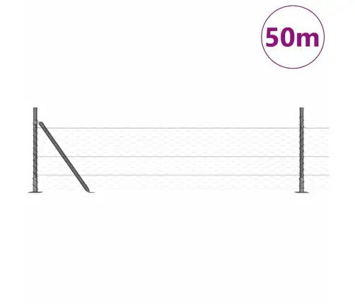 Tvorelės Stulpas Pilka 50 X 0,4 M (50 Mm Tinklelis)