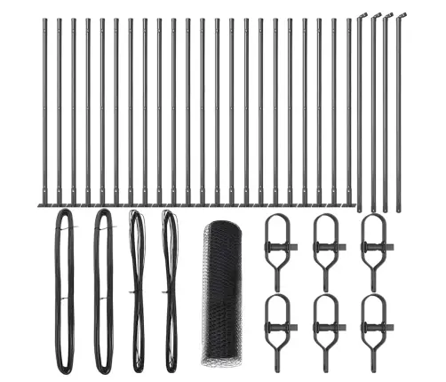 Heksagons Žogs Pelēks 0.5X50 M Tērauds Vidaxl