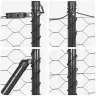 Aed Koos Postidega Hall 0.8 X 50 M Pvc Kaetud Teras