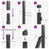 Tvora Su Stulpais Pilka 1.4 X 50 M Pvc Dengtas Plienas