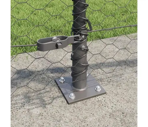 Sešstūra Žogs Pelēks 0.5X100 M Tērauds Vidaxl