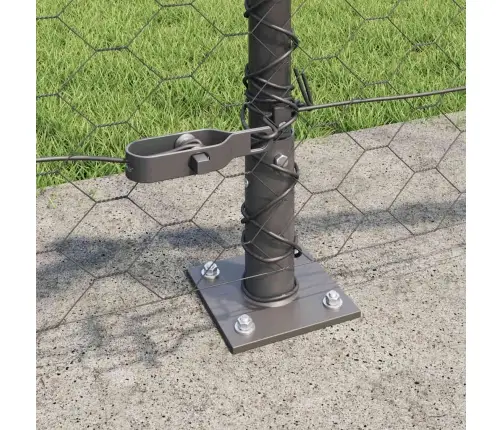 Tvora Su Stulpais Pilka 0.5 X 100 M Pvc Dengtas Plienas Tvora Su Stulpais Pilka 0.5 X 100 M Pvc Dengtas Plienas