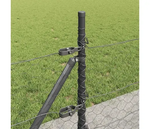 Tvora Su Stulpais Pilka 0.5 X 100 M Pvc Dengtas Plienas Tvora Su Stulpais Pilka 0.5 X 100 M Pvc Dengtas Plienas