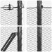 Tvora Su Stulpais Pilka 0.6 X 100 M Pvc Dengtas Plienas