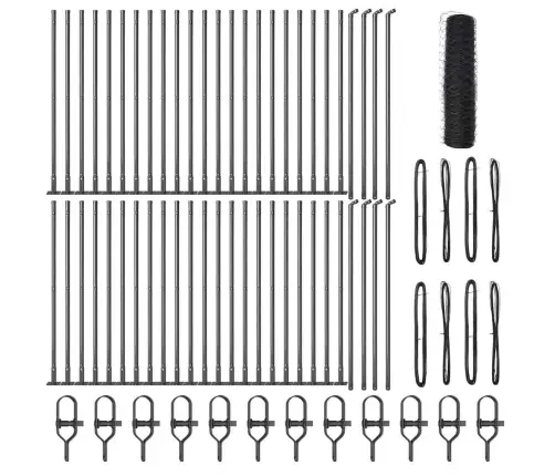 Sešstūra Žogs Pelēks 1X100 M Tērauds Vidaxl