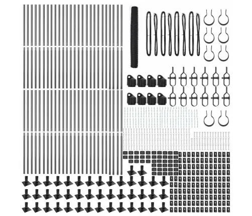 Sešstūra Žogs Pelēks 1.2X100 M Tērauds Vidaxl