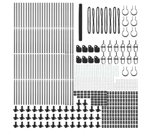 Sešu Stūru Žogs Pelēks 1.5X100 M Tērauds Vidaxl