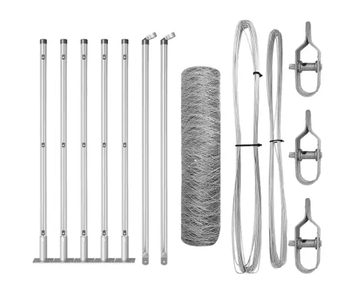 Heksagonālais Žogs 0.6X10 M Galvanizētā Tērauda Vidaxl