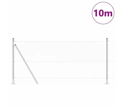 Aiapost Hõbedane 10 X 0,8 M (13 Mm Võrgustik) Teras