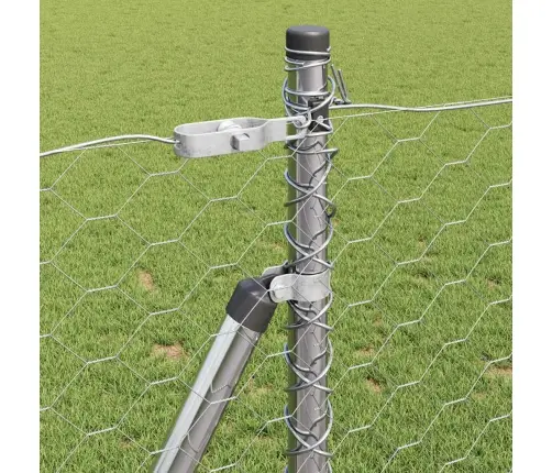 Tvorelės Stulpas Sidabro 10 X 0,8 M (50 Mm Tinklas) Plienas