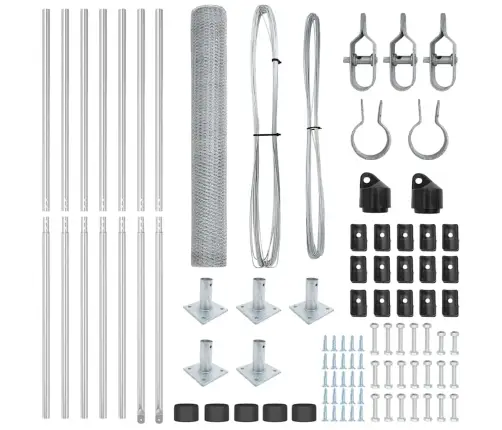 Tvorelės Stulpas Sidabro 10 X 1 M (13 Mm Tinklas) Plienas