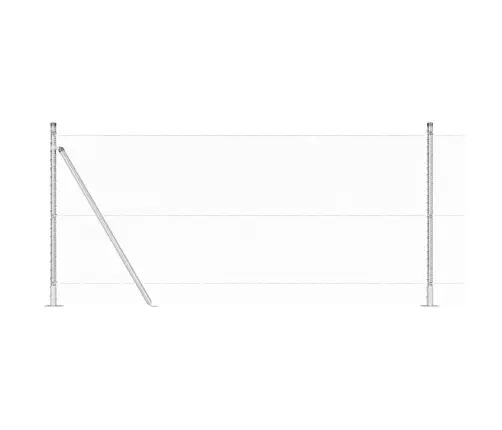 Tvorelės Stulpas Sidabro 10 X 1 M (13 Mm Tinklas) Plienas