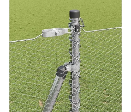 Tvorelės Stulpas Sidabro 10 X 1,4 M (13 Mm Tinklas) Plienas