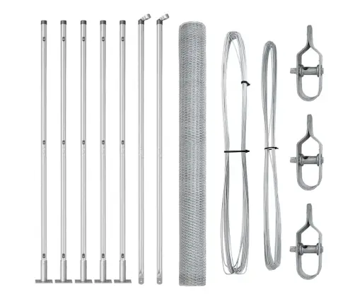 Tvorelės Stulpas Sidabro 10 X 1,4 M (13 Mm Tinklas) Plienas