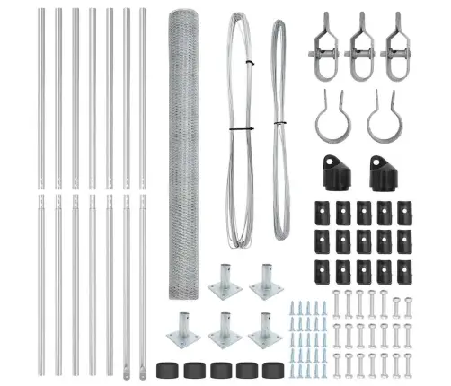 Tvorelės Stulpas Sidabro 10 X 1,4 M (13 Mm Tinklas) Plienas
