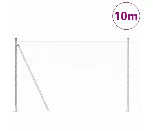 Tvorelės Stulpas Sidabro 10 X 1,4 M (13 Mm Tinklas) Plienas