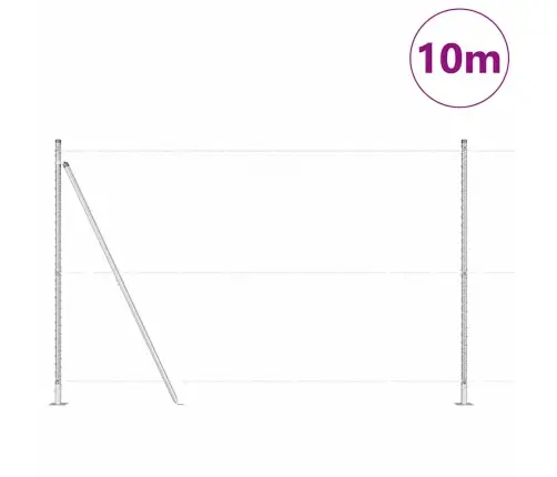 Sešstūra Žogs 1.6X10 M Cinkots Tērauds Vidaxl