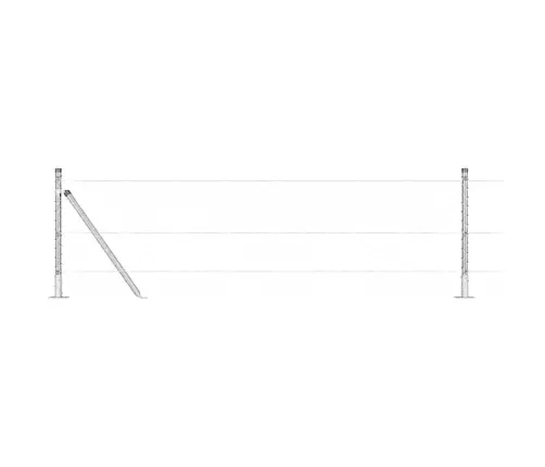 Tvora Su Stulpais Sidabro 0.4 X 25 M Pvc Dengtas Plienas
