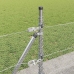 Tvora Su Stulpais Sidabro 0.5 X 25 M Pvc Dengtas Plienas