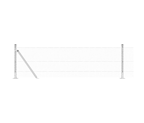 Tvora Su Stulpais Sidabro 0.5 X 25 M Pvc Dengtas Plienas