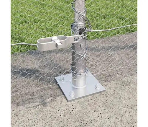 Tvora Su Stulpais Sidabro 0.5 X 25 M Pvc Dengtas Plienas