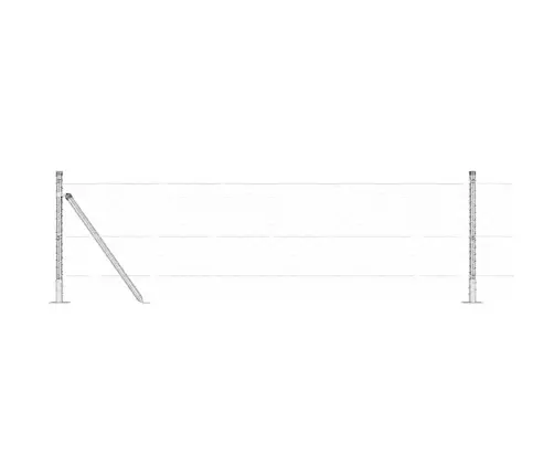 Tvora Su Stulpais Sidabro 0.5 X 25 M Pvc Dengtas Plienas
