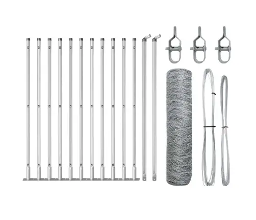 Žogu Komplekts 2 Gabali Galvanizēts Tērauds 25 X 0.5 M Izturīgs Vidaxl