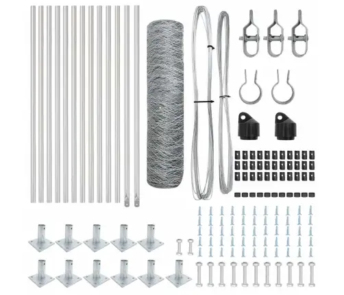 Žogu Komplekts 2 Gabali Galvanizēts Tērauds 25 X 0.5 M Izturīgs Vidaxl