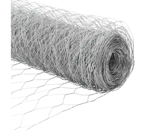 Aed Koos Postidega Hõbedane 1.4 X 25 M Pvc Kaetud Teras