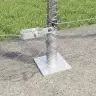 Aed Koos Postidega Hõbedane 1.4 X 25 M Pvc Kaetud Teras