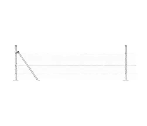 Tvora Su Stulpais Sidabro 0.4 X 50 M Pvc Dengtas Plienas