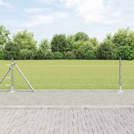 Tvora Su Stulpais Sidabro 0.4 X 50 M Pvc Dengtas Plienas