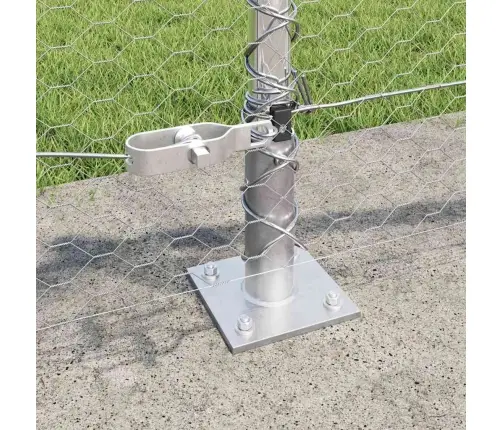 Tvora Su Stulpais Sidabro 0.5 X 50 M Pvc Dengtas Plienas