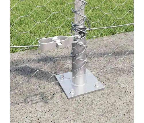 Sešstūra Žogs 0.8X50 M Cinkots Tērauds Vidaxl