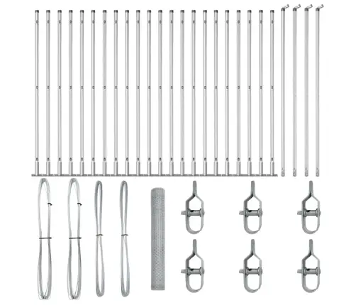 Tvorelės Stulpas Sidabro 50 X 1,2 M (25 Mm Tinklas) Plienas