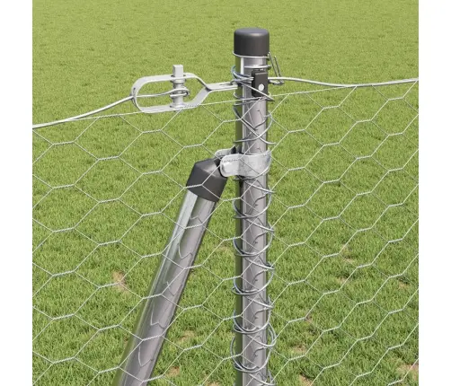 Sešstūra Žogs 1.2X50 M Cinkots Tērauds Vidaxl