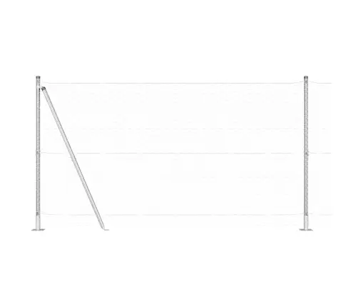 Sešstūra Žogs 1.2X50 M Cinkots Tērauds Vidaxl