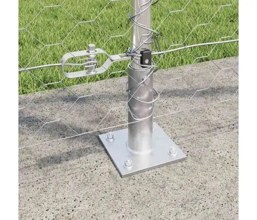 Tvorelės Stulpas Sidabro 50 X 1,2 M (50 Mm Tinklas) Plienas