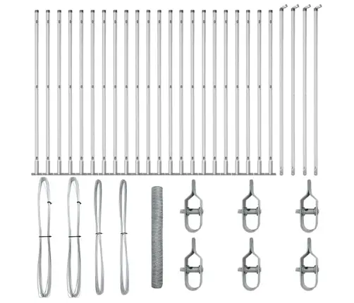 Tvorelės Stulpas Sidabro 50 X 1,2 M (50 Mm Tinklas) Plienas