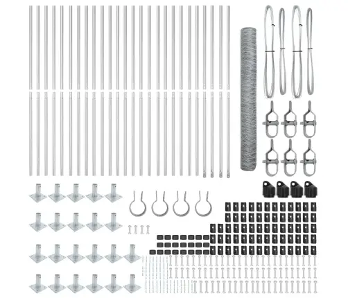 Tvorelės Stulpas Sidabro 50 X 1,2 M (50 Mm Tinklas) Plienas