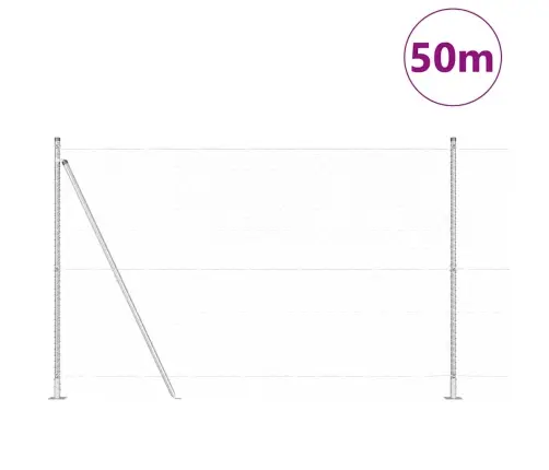 Hexagon Žogs 1.4X50 M Cinkots Tērauds Vidaxl