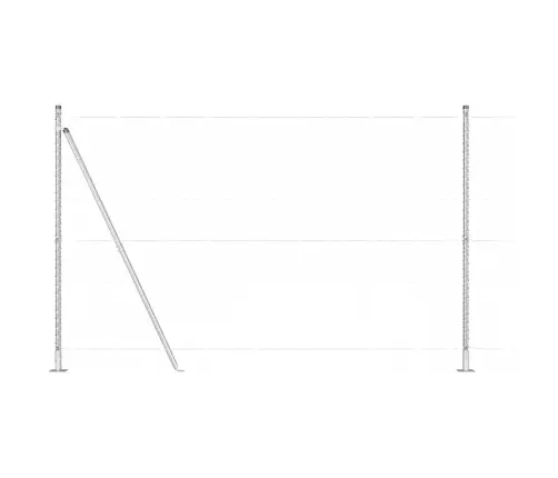 Sešstūra Žogs 1.5X50 M Cinkots Tērauds Vidaxl