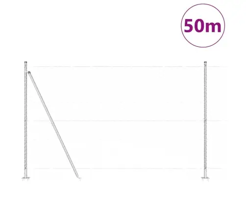 Heksagona Žogs 1.6 X 50 M Galvanizēts Tērauds Vidaxl