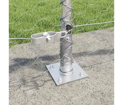 Aiapost Hõbedane 100 X 0,4 M (50 Mm Mesh) Teras