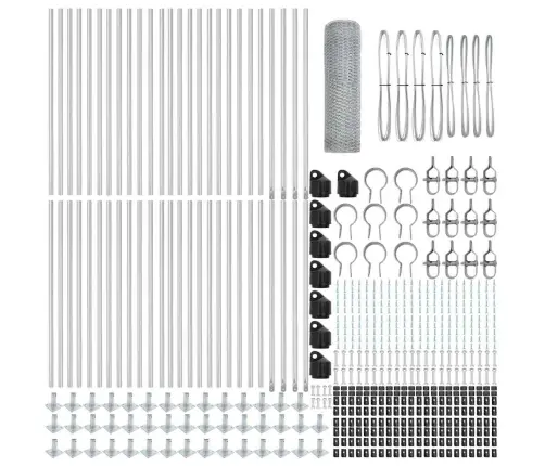 Tvorelės Stulpas Sidabro 100 X 0,5 M (13 Mm Tinklas) Plienas