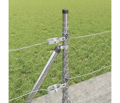 Sešu Stūru Žogs 0.5X100 M Cinkots Tērauds Vidaxl