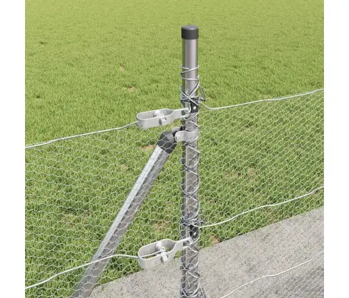 Sešstūra Žogs 0.6X100 M Galvanizēts Tērauds Vidaxl