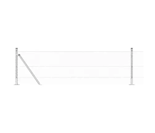 Sešstūra Žogs 0.6X100 M Galvanizēts Tērauds Vidaxl
