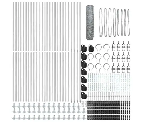 Sešstūra Žogs 0.6X100 M Galvanizēts Tērauds Vidaxl