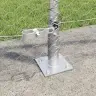 Aed Koos Postidega Hõbedane 1 X 100 M Pvc Kaetud Teras